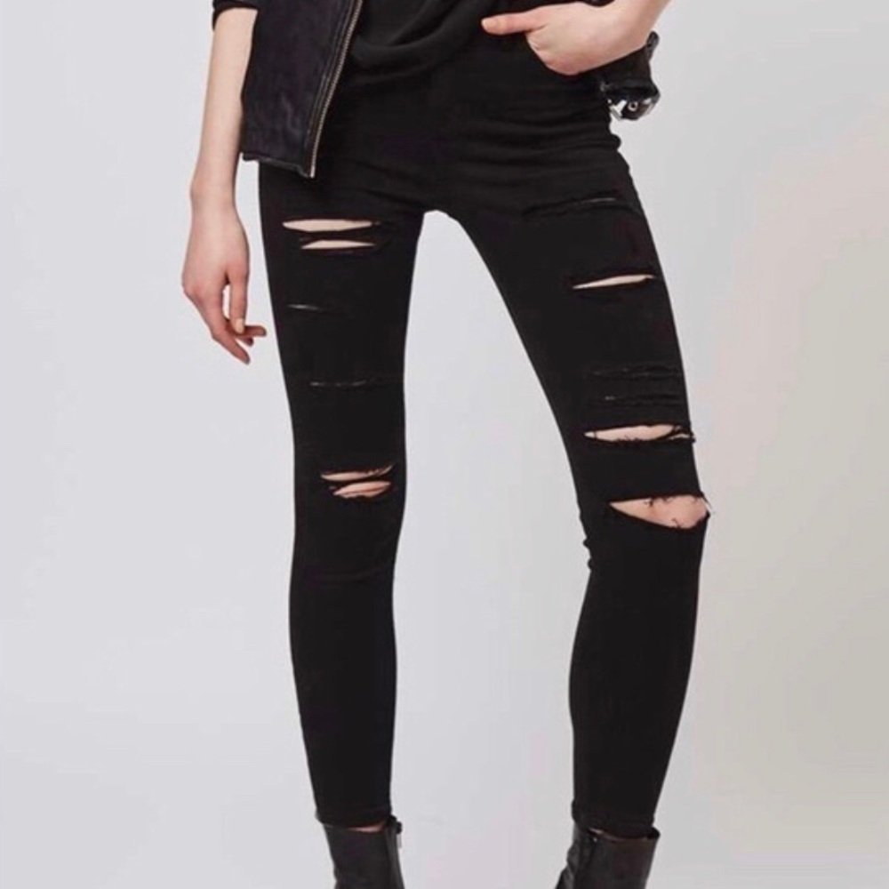 Jamie topshop super distressed jeans